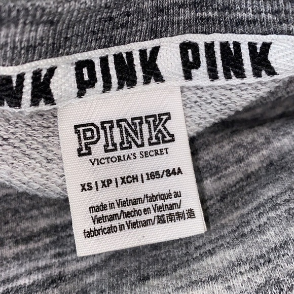 PINK grey sweatshirt size xsmall lace up - Picture 5 of 7